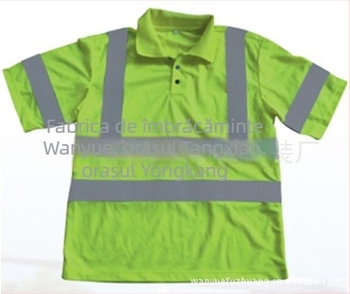 Tricou fluorescent reflectorizant cu geacă de siguranță pentru siguranța rutieră și igienă
