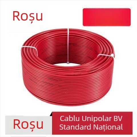 Renda BV cablu din cupru pur, Standard Național, cablu rigid cu un singur miez, secțiuni 1,5/2,5/4/6 mm², rezistent la foc pentru decor interior