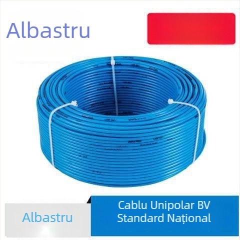 Renda BV cablu din cupru pur, Standard Național, cablu rigid cu un singur miez, secțiuni 1,5/2,5/4/6 mm², rezistent la foc pentru decor interior