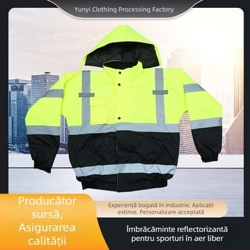 Uniformă personalizată pentru trafic rutier, din material Oxford, cu elemente reflectorizante — jachetă/vestă reflectorizantă pentru șantier