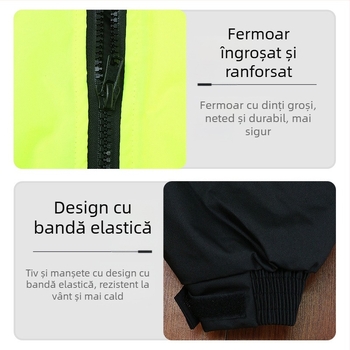 Uniformă personalizată pentru trafic rutier, din material Oxford, cu elemente reflectorizante — jachetă/vestă reflectorizantă pentru șantier