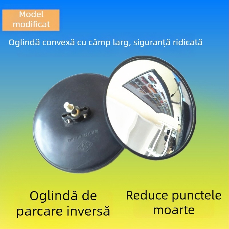 Oglindă frontală anti-coliziune pentru utilaje de construcții: încărcător, excavator, tractor, camion ușor, camion cu caroserie închisă, oglindă convexă pentru vedere inferioară