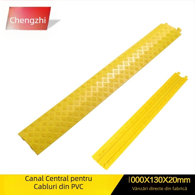 Rampă de protecție pentru cabluri din PVC, cauciuc, pentru interior și exterior, capac protector pentru cabluri, canal pentru cabluri