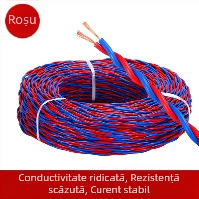Cablu de lampă din cupru pur cu miez ZRRVS2, 0,75, 1,0, 1,5, 2,5, cablu torsadat rezistent la foc, fir de priză pentru lampă, utilizare casnică