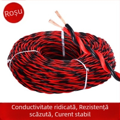 Cablu de lampă din cupru pur cu miez ZRRVS2, 0,75, 1,0, 1,5, 2,5, cablu torsadat rezistent la foc, fir de priză pentru lampă, utilizare casnică