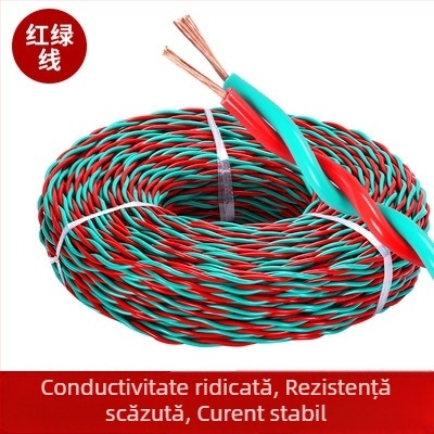 Cablu de lampă din cupru pur cu miez ZRRVS2, 0,75, 1,0, 1,5, 2,5, cablu torsadat rezistent la foc, fir de priză pentru lampă, utilizare casnică