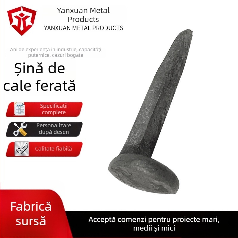 Cuie feroviare pentru construcții de cale ferată, cuie din oțel laminat la cald, mai multe modele disponibile.