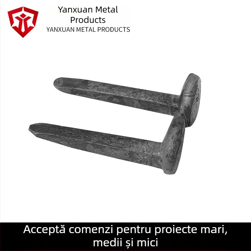 Cuie feroviare pentru construcții de cale ferată, cuie din oțel laminat la cald, mai multe modele disponibile.