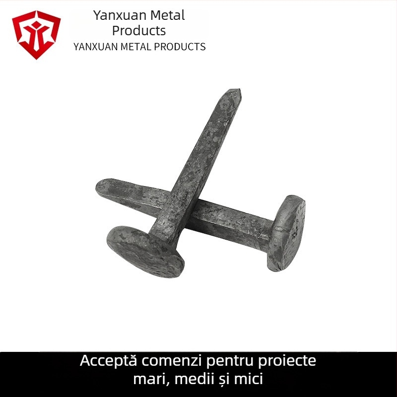 Cuie feroviare pentru construcții de cale ferată, cuie din oțel laminat la cald, mai multe modele disponibile.