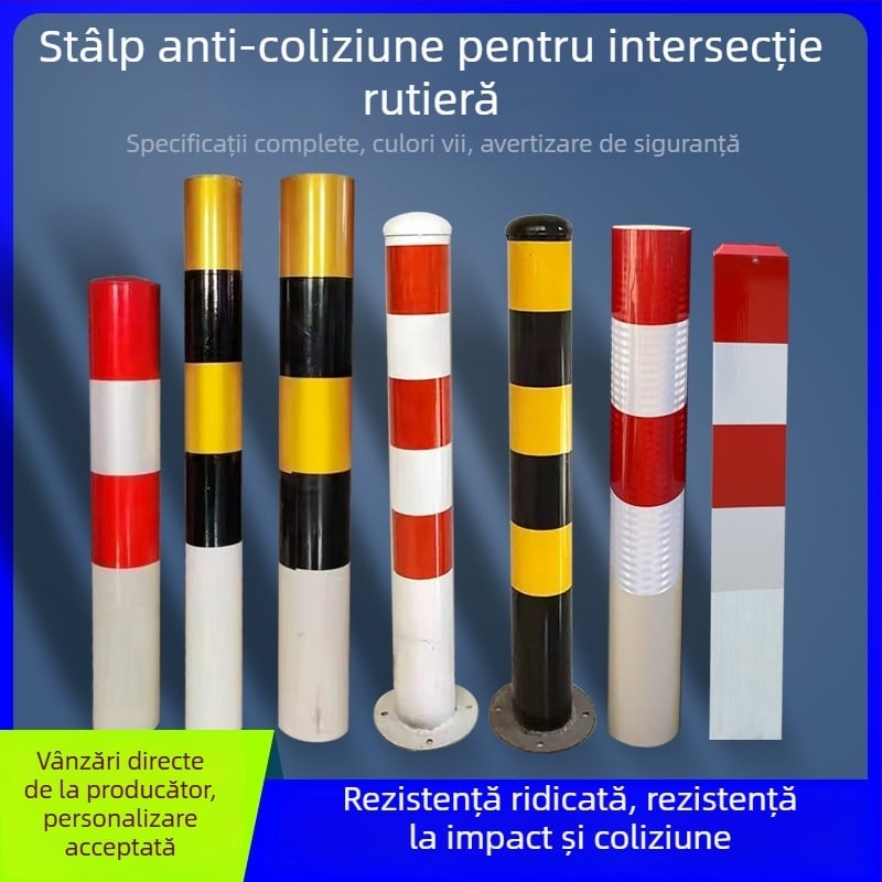 Stâlpi de avertizare pentru traficul rutier — țevi din oțel, PVC și țevi galvanizate, stâlpi de separare a parcărilor, stâlpi reflectorizanți pentru trotuar