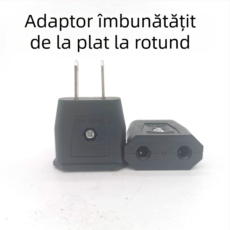 Adaptor multifuncțional EU–US–DE, convertor de la priză plată la priză rotundă, în stil german