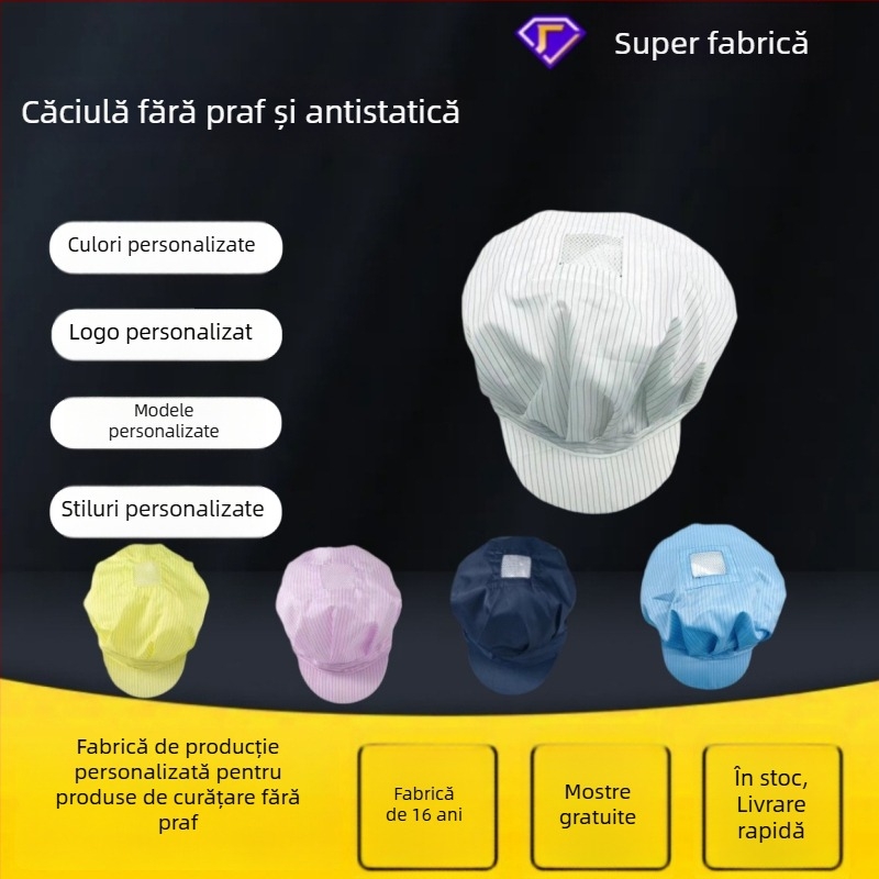 Pantofi antistatice de înălțime medie, talpă PU moale, pantofi de lucru din pânză, fără praf, culoare solidă, culoare și mărime personalizabile