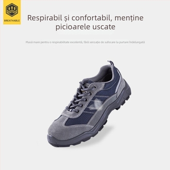 Zhongmai ZM080 Pantofi de protecție cu protecție la lovire, perforare și electrostatică; rezistenți la uleiuri și la acizi/baze; respirabili, antiderapante și rezistenți la uzură; gleznă joasă