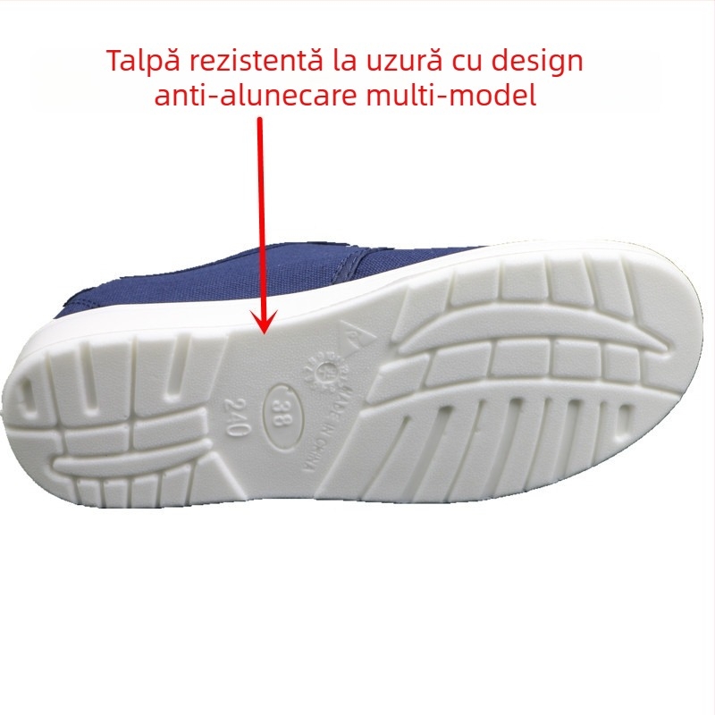 Pantofi anti-statice din PU cu patru găuri pentru șireturi, cu talpă groasă, antiderapanti, pentru spații curate în fabrici electronice
