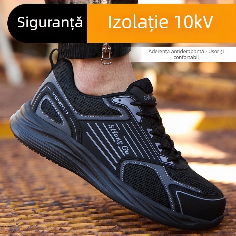 Încălțăminte de protecție izolată pentru șantier, unisex, anti-alunecare, anti-perforație, rezistentă la uzură, respirabilă, anti miros, încălțăminte de siguranță pentru electricieni