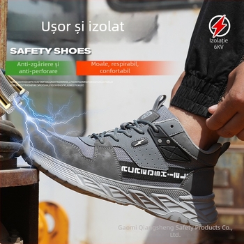Pantofi de lucru ușori, izolați, cu design scurt de vară, respirabili, durabili la impact și perforare, pantofi de protecție pentru bărbați, fabricați la comandă