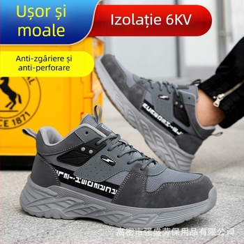 Pantofi de lucru ușori, izolați, cu design scurt de vară, respirabili, durabili la impact și perforare, pantofi de protecție pentru bărbați, fabricați la comandă