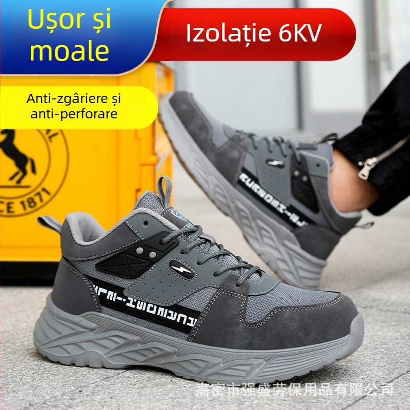 Pantofi de lucru ușori, izolați, cu design scurt de vară, respirabili, durabili la impact și perforare, pantofi de protecție pentru bărbați, fabricați la comandă