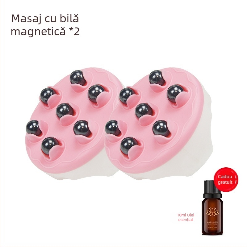 Dispozitiv de masaj pentru abdomen cu perie rulantă, masaj Dragon Ball, perie pentru meridiane și biluțe magnetice