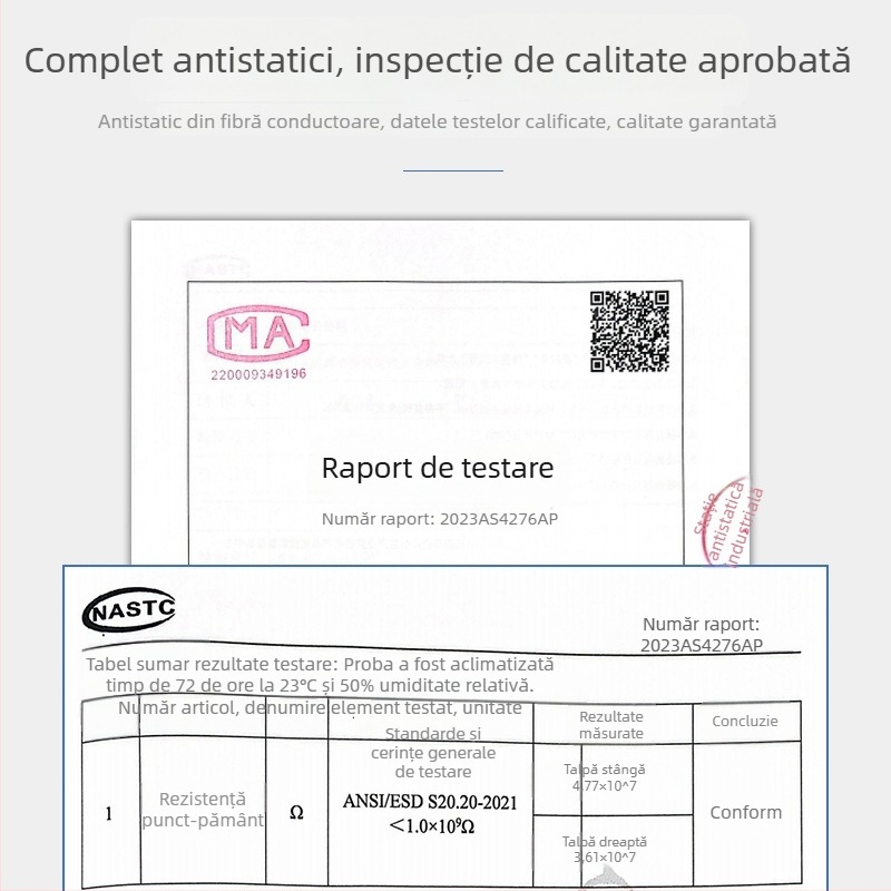 Pantofi antistatice pentru spații curate, înalți, talpă PU moale cu întărire, protecție la praf, respirabili