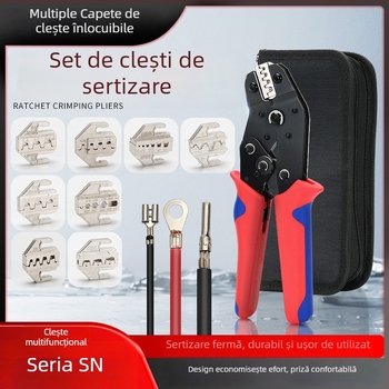 SN-58B Clește crimpare cu mecanism ratchet pentru terminale izolate, cu brațe multiple