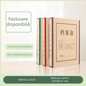 Cutie de dosare din carton, cu capac înlocuibil, pentru arhivare de birou și stocare contabilă