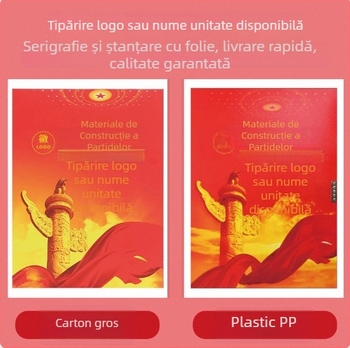 Cutie de fișiere cu imprimare color personalizată, copertă pentru construcția partidului, PP plastic sau piele, A4