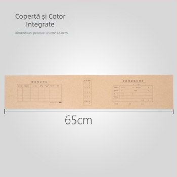Copertă pentru bonuri contabile, dimensiuni 65 x 12,8 cm, carton Kraft gros, cu protecție la colțuri.