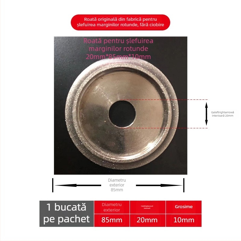 Walmon Longtai Mașină de tăiat plăci pe birou, multifuncțională — discuri de tăiere, piese pentru tăierea colțurilor, piese pentru canelare și șlefuire a marginilor