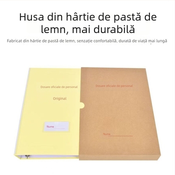 Cutie pentru fișiere din hârtie kraft, îngroșată, pentru documente standard — arhive de cadre și personal, dosare ale membrilor de partid