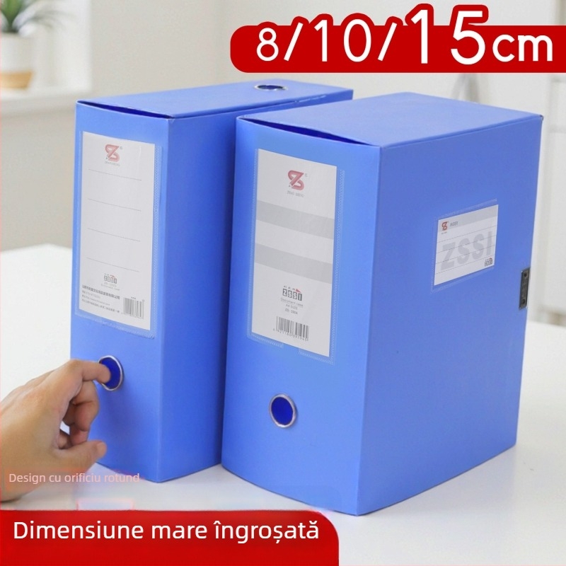 Cutie de depozitare pentru documente A4, din plastic, înălțime 15 cm, capacitate mare pentru birou