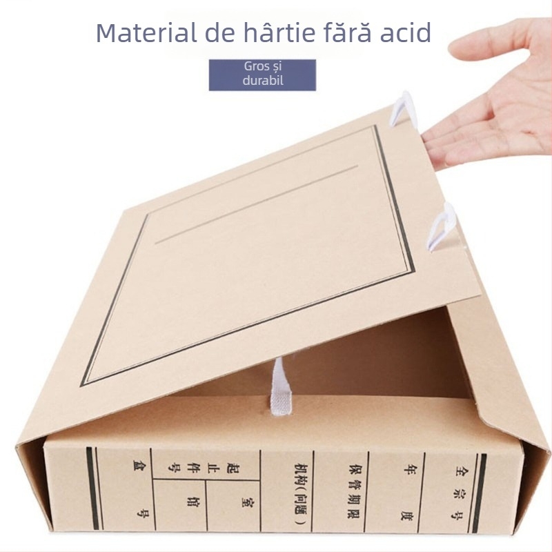 10 cutii de depozitare a documentelor fără acid, cu dimensiunile 2 cm, 3 cm, 4 cm, 5 cm, 6 cm, 8 cm, 10 cm și 12 cm
