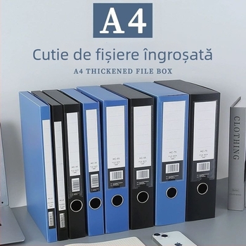 Fuguan A4 cutie de fișiere îmbunătățită, dosar din PVC pentru documente, cutie de depozitare pentru birou și elevi