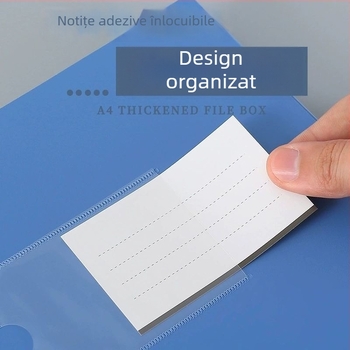 Fuguan A4 cutie de fișiere îmbunătățită, dosar din PVC pentru documente, cutie de depozitare pentru birou și elevi