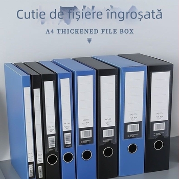 Fuguan A4 cutie de fișiere îmbunătățită, dosar din PVC pentru documente, cutie de depozitare pentru birou și elevi