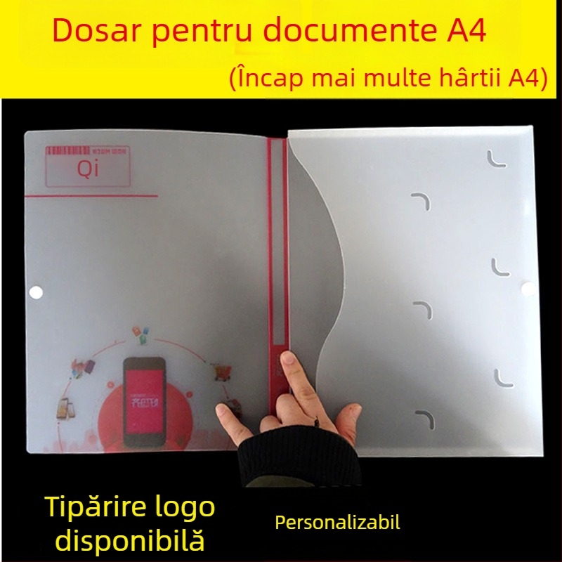 Cutie pentru fișiere din plastic PP, pentru arhivele biroului, format A4