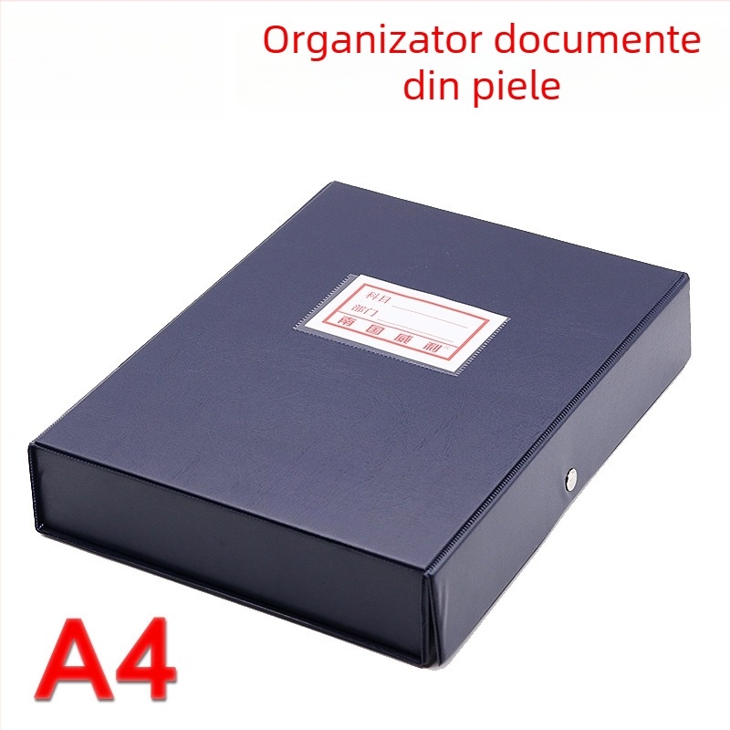 Nanguo Weili Cutie A803 pentru dosare, Cutie pentru documente, Cutie A4 pentru dosare, Cutie de 6 cm pentru fișiere, Cutie de depozitare, Cutie A4 din piele