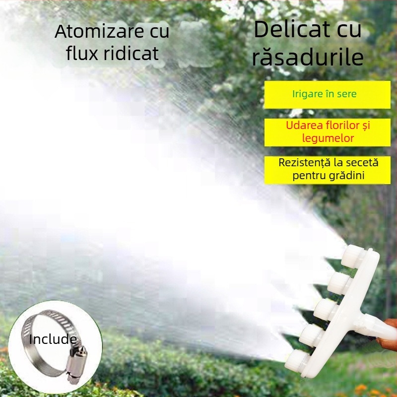 Stropitor de irigare cu debit mare, pulverizare atomizată pentru flori, plante și pereți