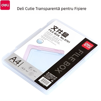 5701/5702 Cutie transparentă pentru fișiere A4, cutie de documente din plastic