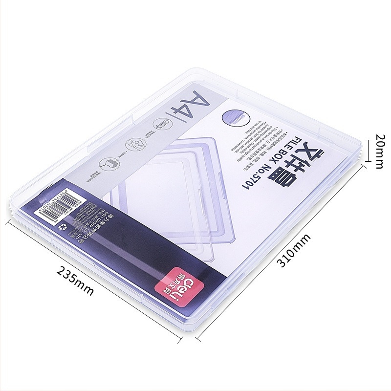 5701/5702 Cutie transparentă pentru fișiere A4, cutie de documente din plastic