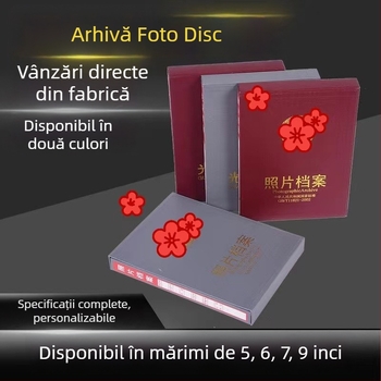 Cutie de stocare pentru fotografii și discuri, capacitate mare, organizator de fișiere cu mai multe niveluri pentru birou