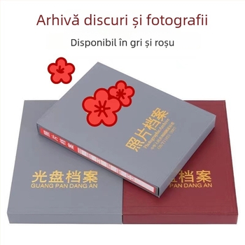 Cutie de stocare pentru fotografii și discuri, capacitate mare, organizator de fișiere cu mai multe niveluri pentru birou