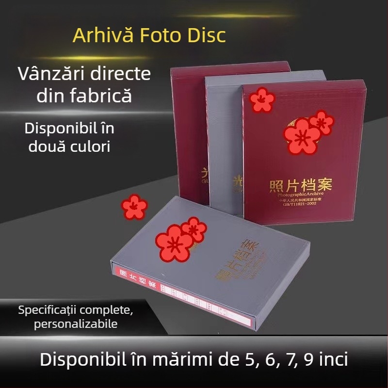 Cutie de stocare pentru fotografii și discuri, capacitate mare, organizator de fișiere cu mai multe niveluri pentru birou