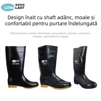 Lang Leicester Ghete înalte, Rezistente la Ulei, Acizi și Alcalii, Antiaderente, Rezistente la Coroziune, Încălțăminte de Protecție Impermeabilă pentru Șantiere