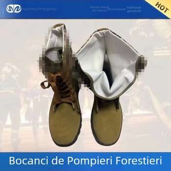 Cizme de intervenție în pădure, bocanci înalți de protecție, rezistente la flacără, cu protecție la lovire și perforare