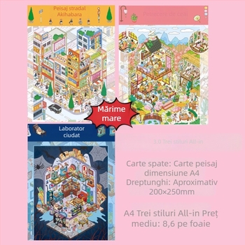 Pastă de taro, cutie mică 1.0 – autocolante de peisaj, scenă miniatură 3D pentru DIY Li Li Li