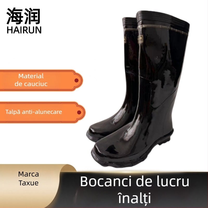 Cizme de cauciuc pentru industrie și minerit, siguranță, anti-alunecare, rezistente la uzură, impermeabile