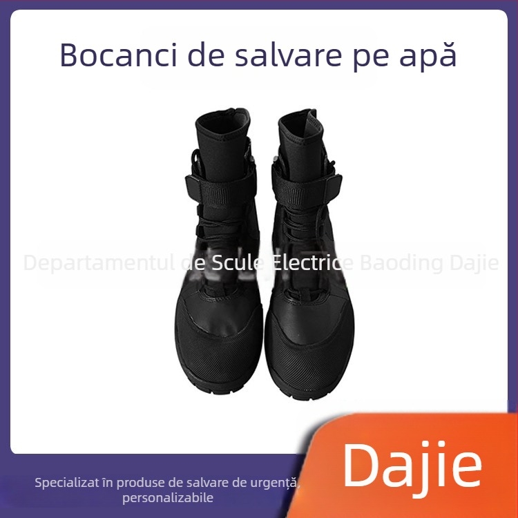 Ghete de salvare pentru apă pentru operațiuni navale, bocanci înalți de protecție împotriva gheții, încălțăminte de salvare din neopren cauciucat