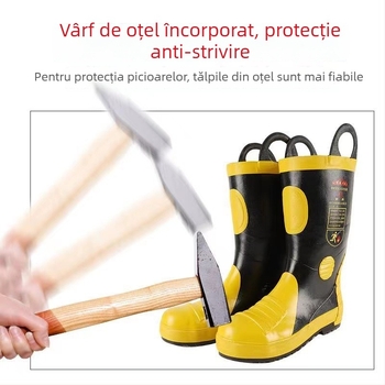 Ghete de protecție pentru intervenții la incendiile forestiere și montane, din cauciuc cu vârf din oțel pentru intervenții de urgență