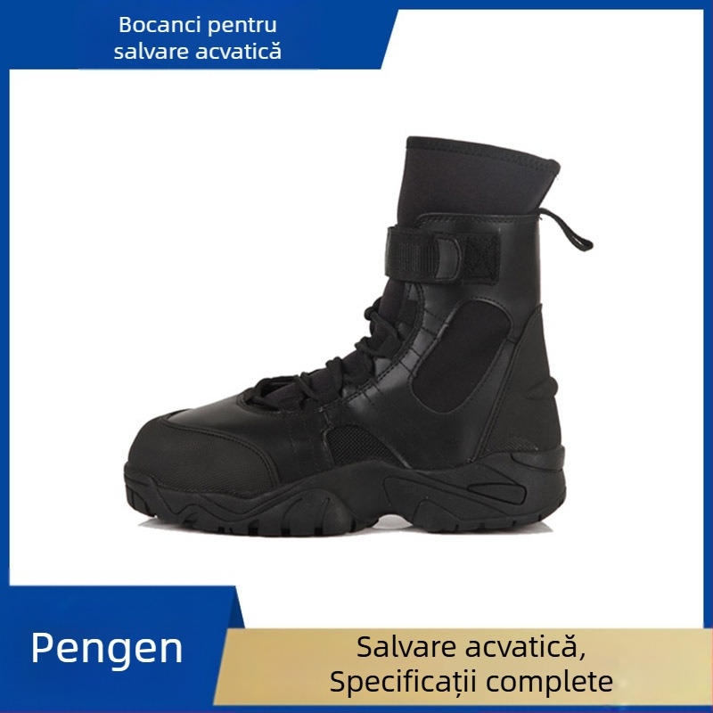 Ghete de salvare acvatică, ușoare, antiaderente, încălțăminte de lucru impermeabilă, ghete înalte din neopren pentru scufundări